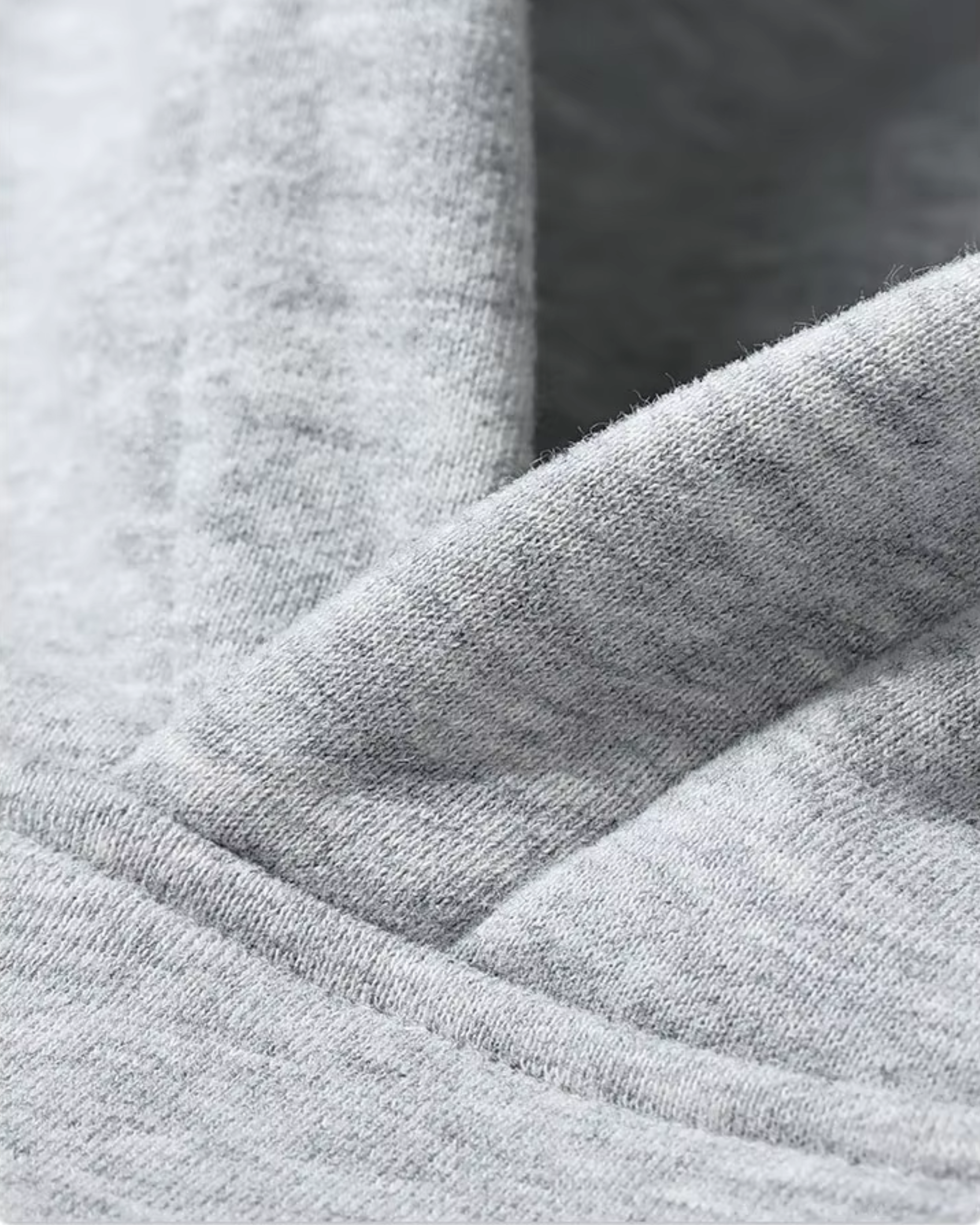 Close-up of gray collar fabric texture