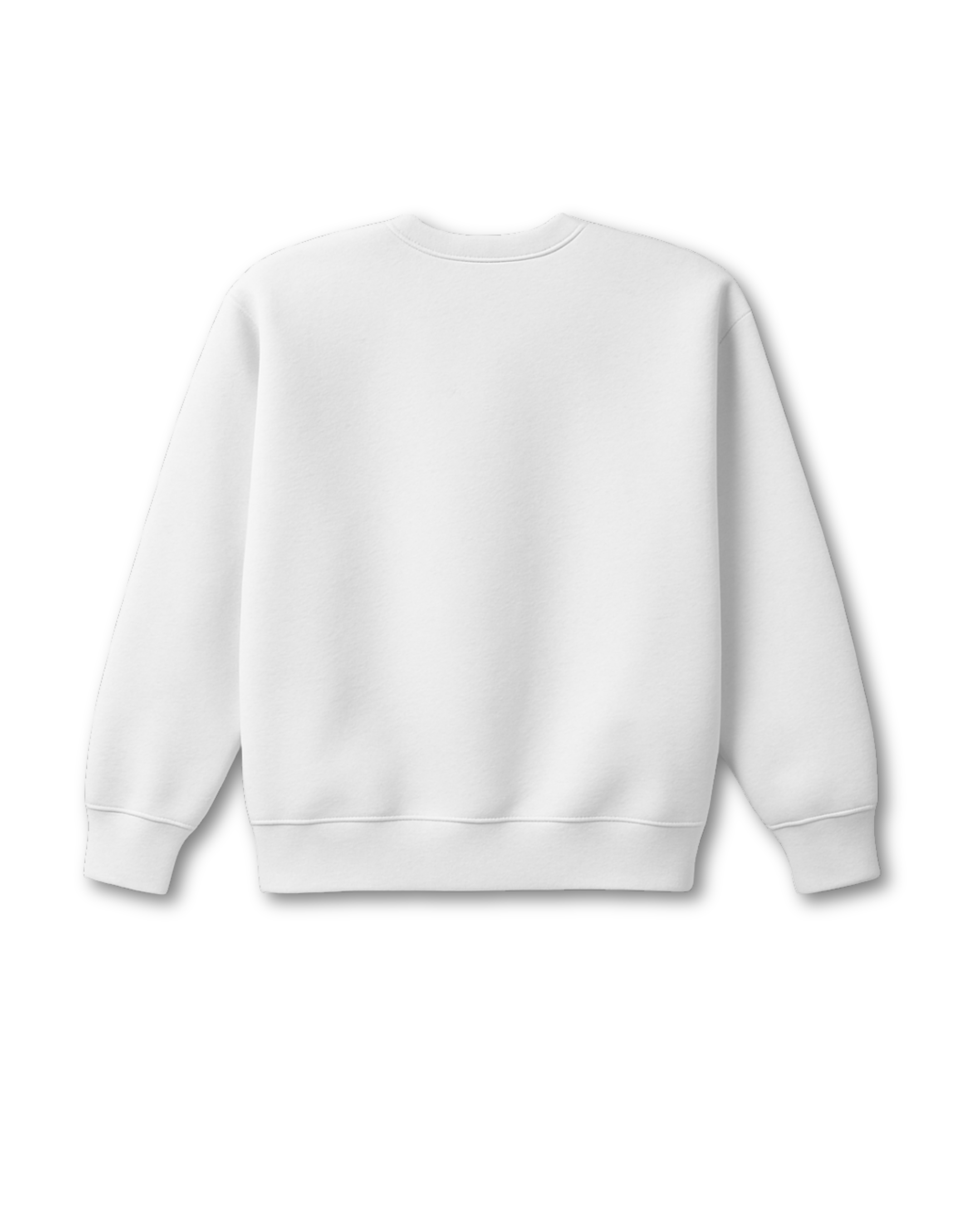 White sweatshirt on a white background