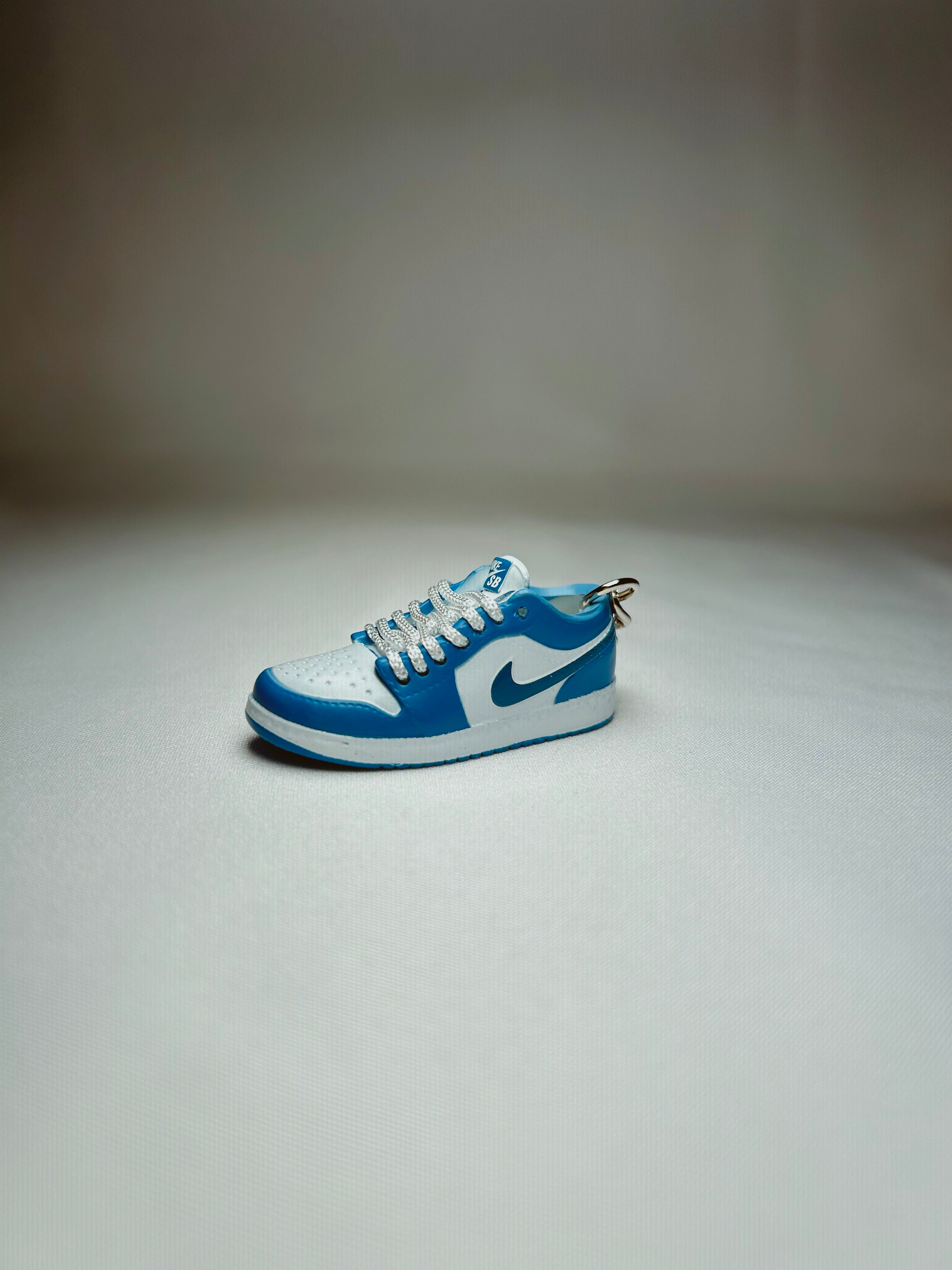 SB x Air Jordan 1 Low 'Dark Powder Blue' Mini Sneaker Keychain 3D Rubber