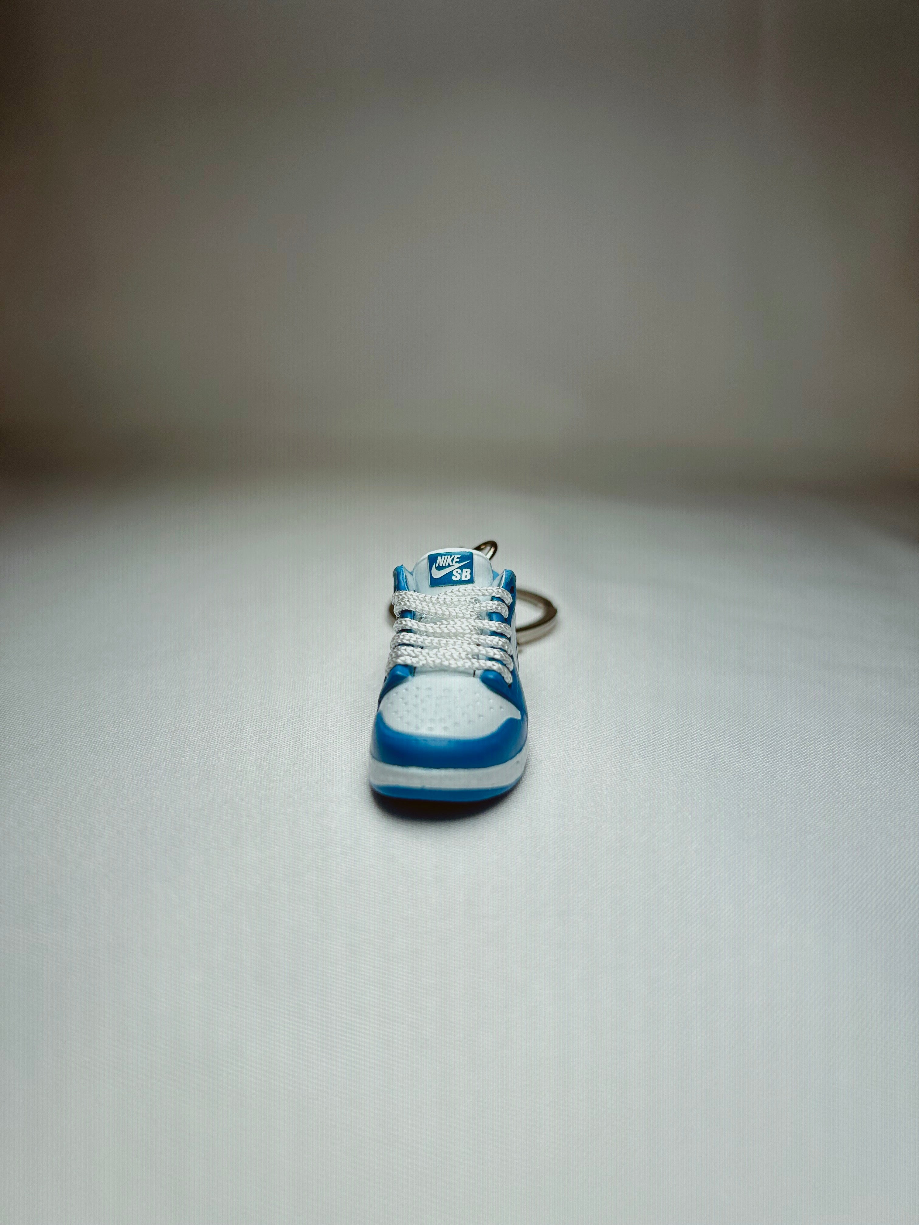 SB x Air Jordan 1 Low 'Dark Powder Blue' Mini Sneaker Keychain 3D Rubber