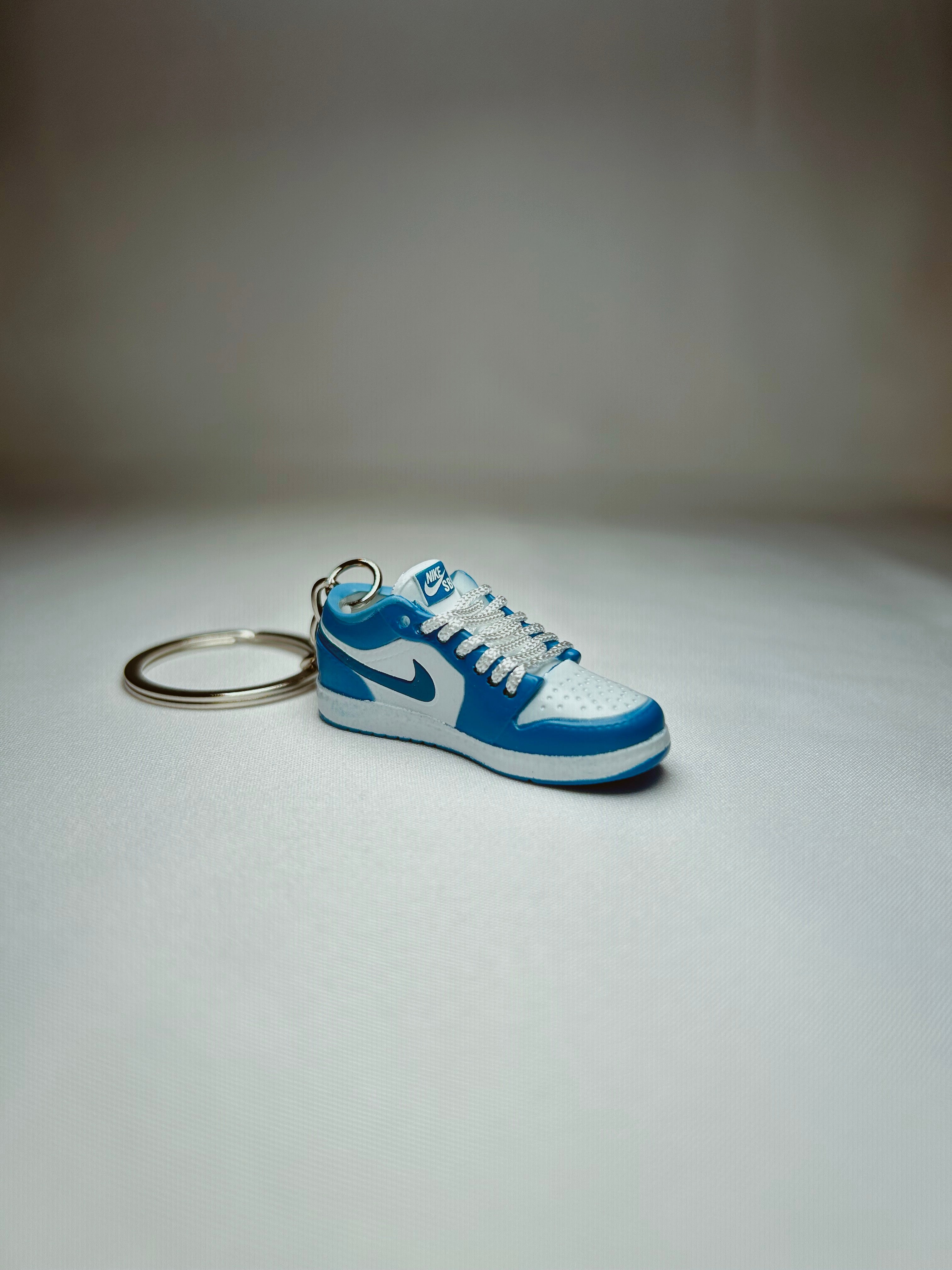 SB x Air Jordan 1 Low 'Dark Powder Blue' Mini Sneaker Keychain 3D Rubber