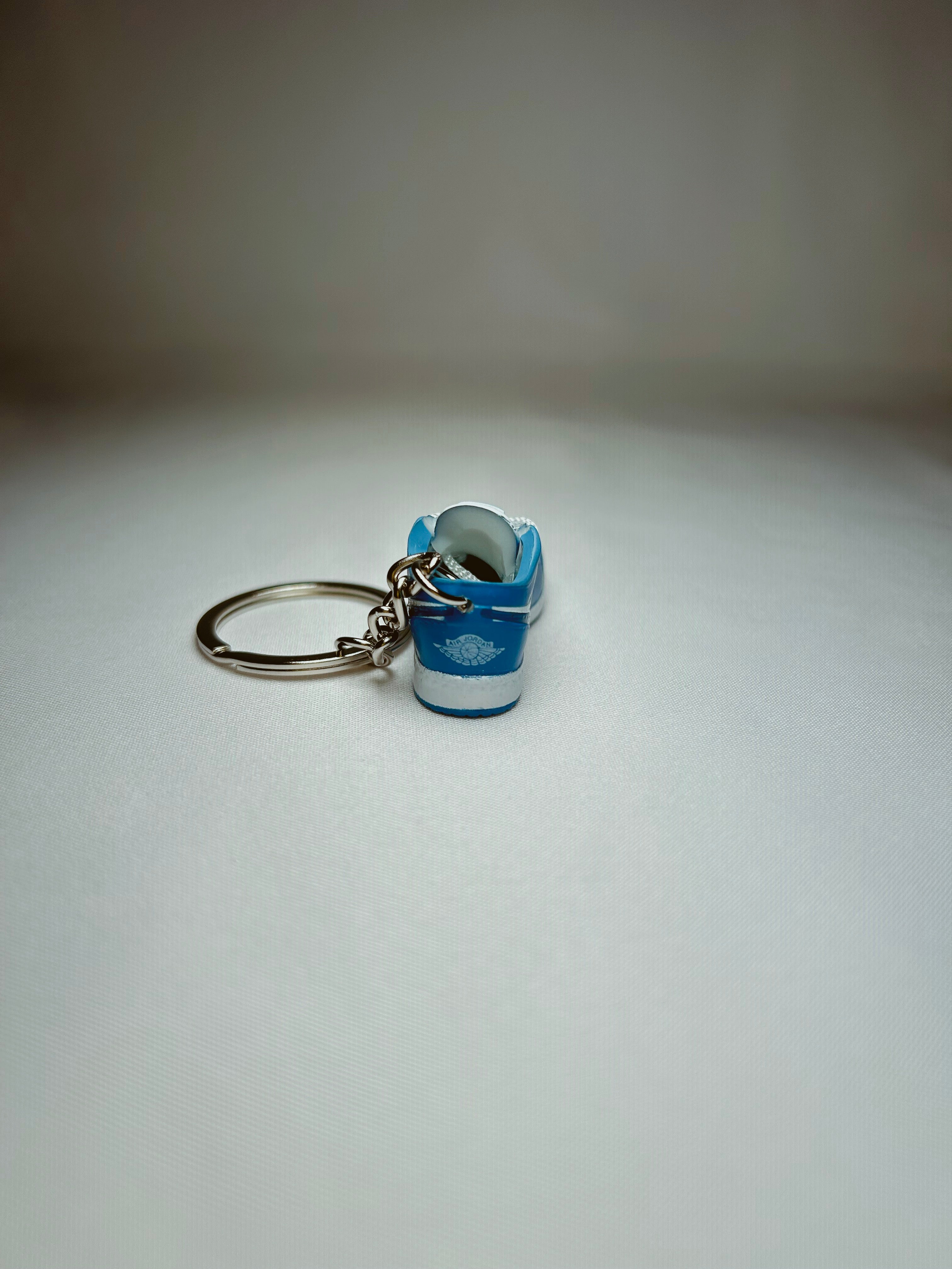 SB x Air Jordan 1 Low 'Dark Powder Blue' Mini Sneaker Keychain 3D Rubber