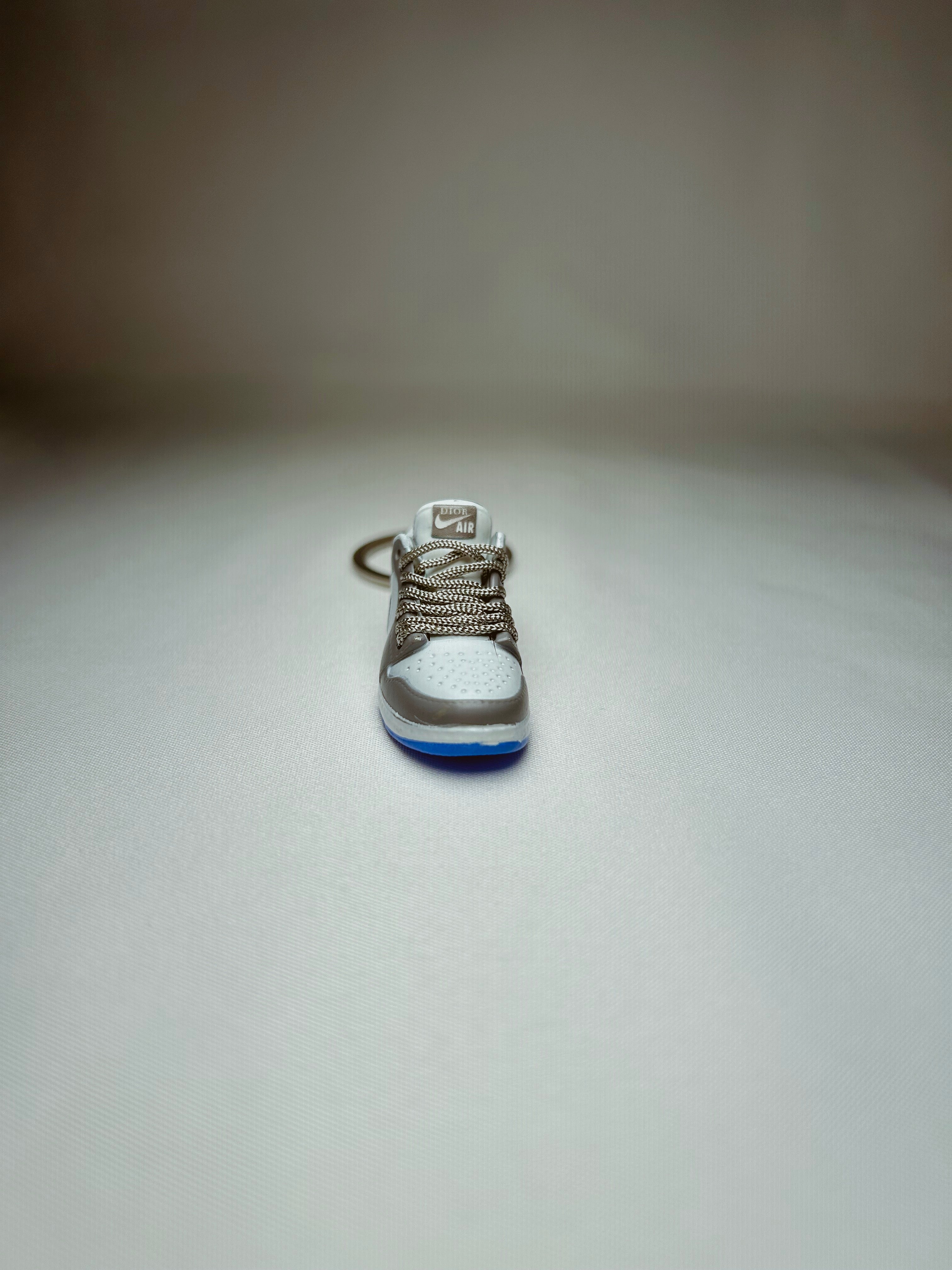 Jordan 1 Low Dior Gray Mini Shoe Keychain 3D Rubber
