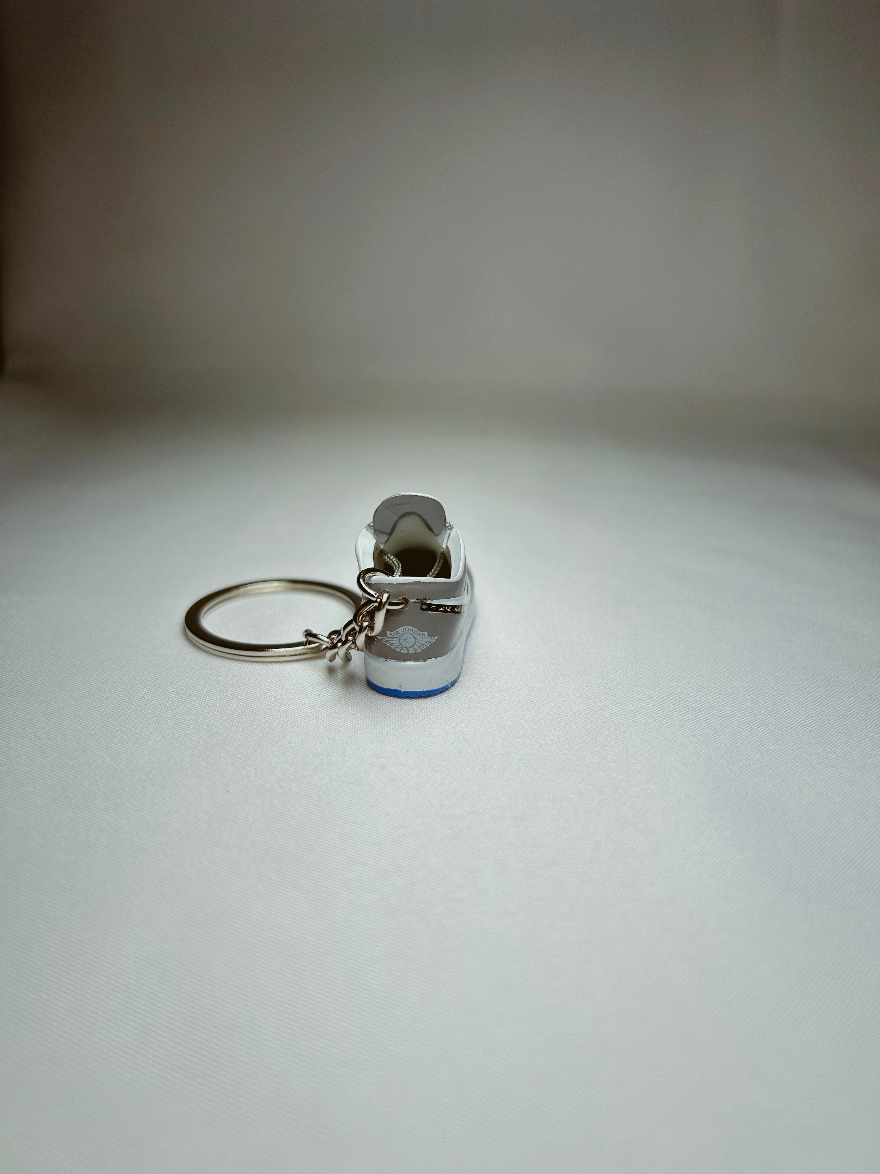 Jordan 1 Low Dior Gray Mini Shoe Keychain 3D Rubber