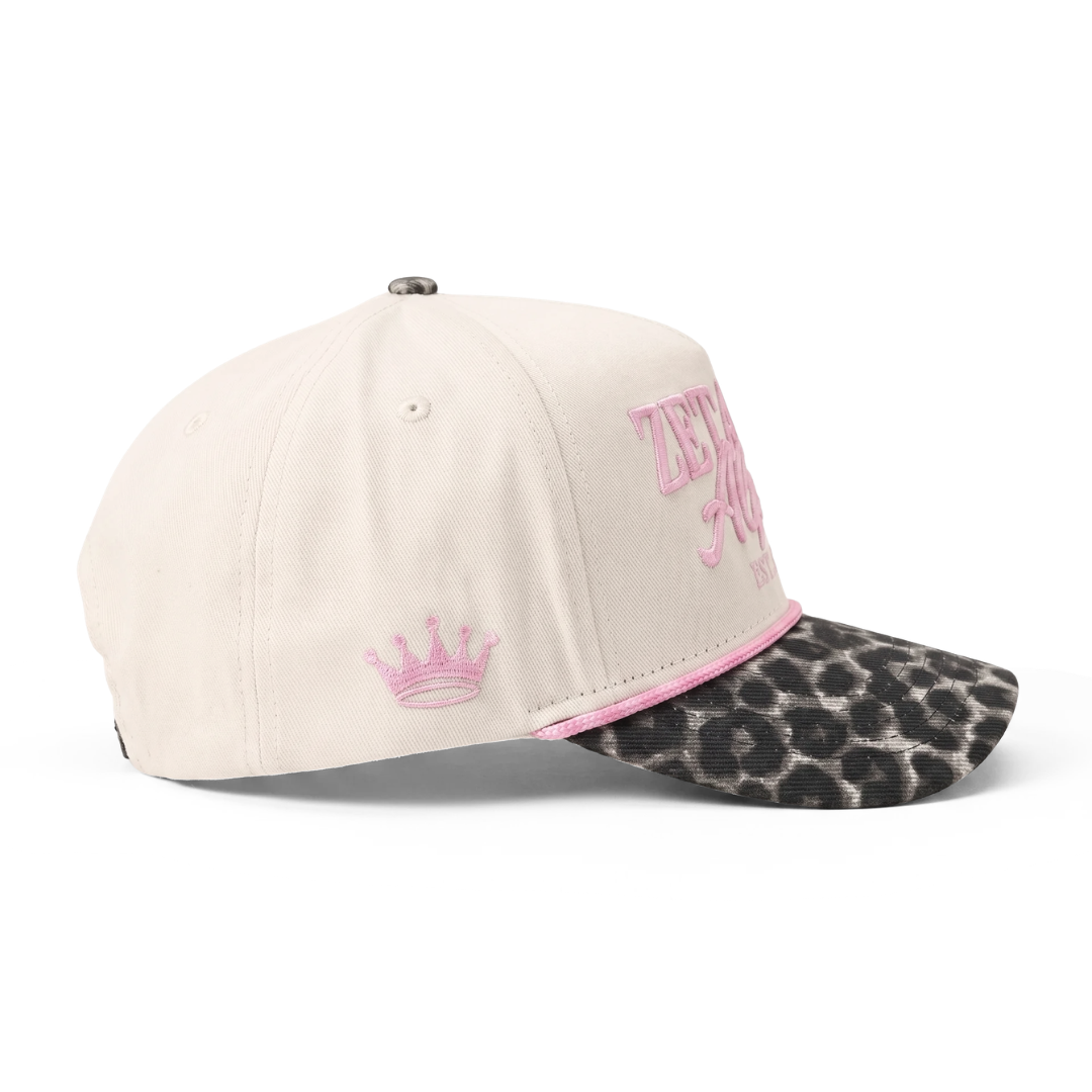 Zeta Tau Alpha Hat - Leopard Brim