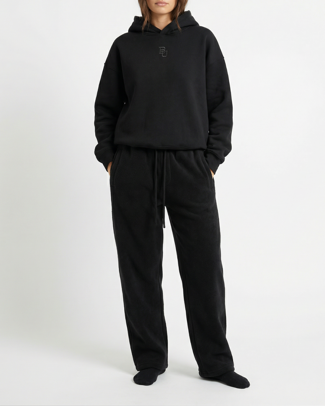 Premium Heavyweight Cotton Sweatpant - Unisex Relaxed Fit (Black)