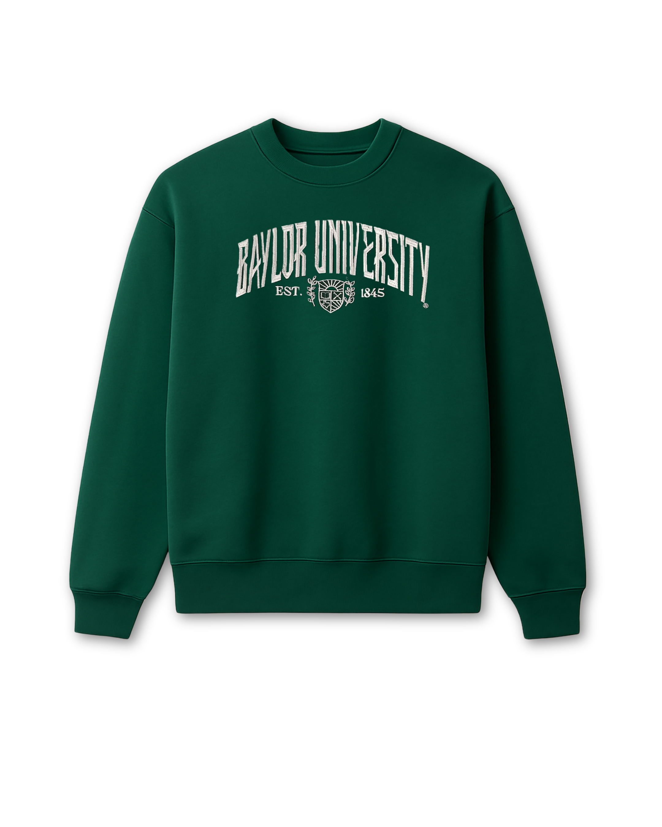Baylor University Vintage Embroidered Crewneck - Forrest Green