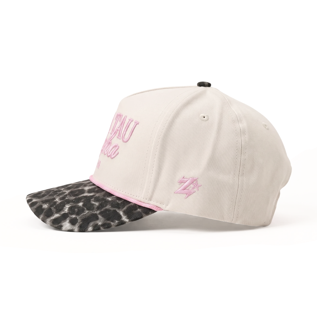 Zeta Tau Alpha Hat - Leopard Brim