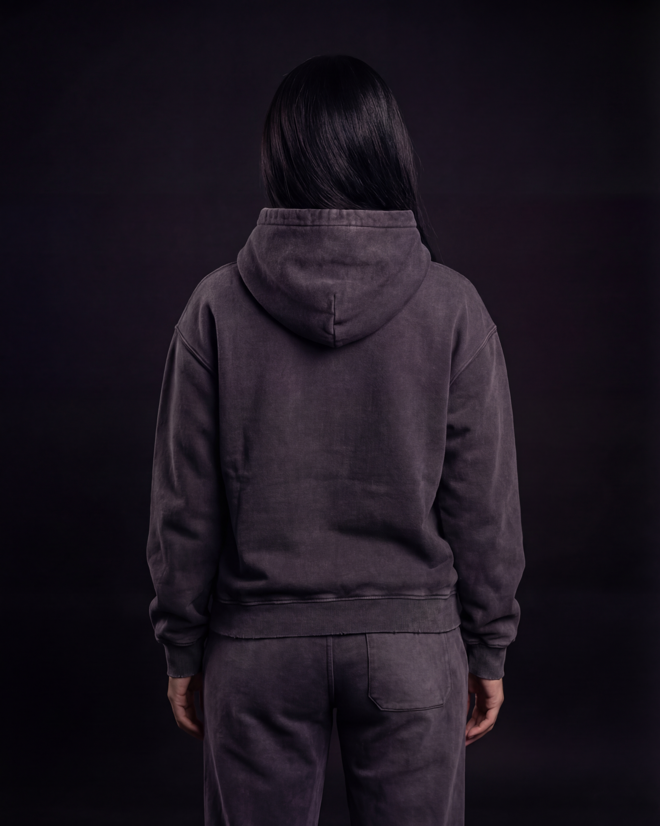 Zoleado Shadow Wash Hoodie in grey — relaxed fit, soft fabric, subtle shadow wash design