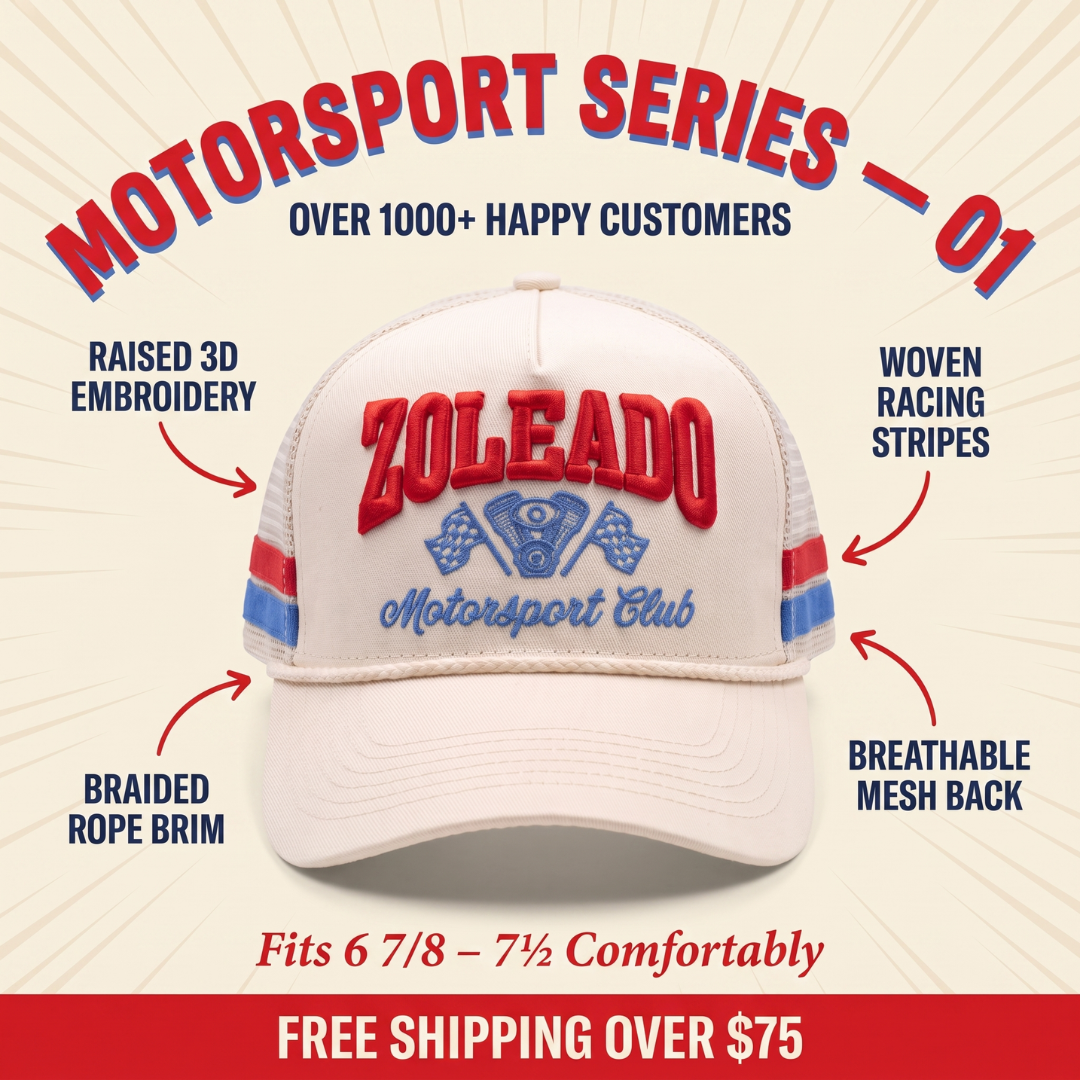 Zoleado Vintage Motorsport Trucker Hat
