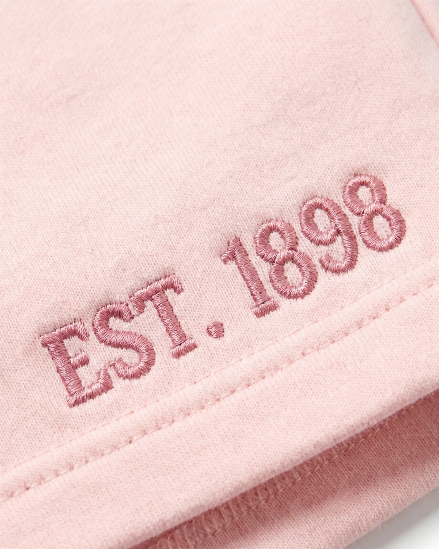 Zeta Shorts fabric detail - blush pink Zeta Tau Alpha cotton fleece with drawstring waist