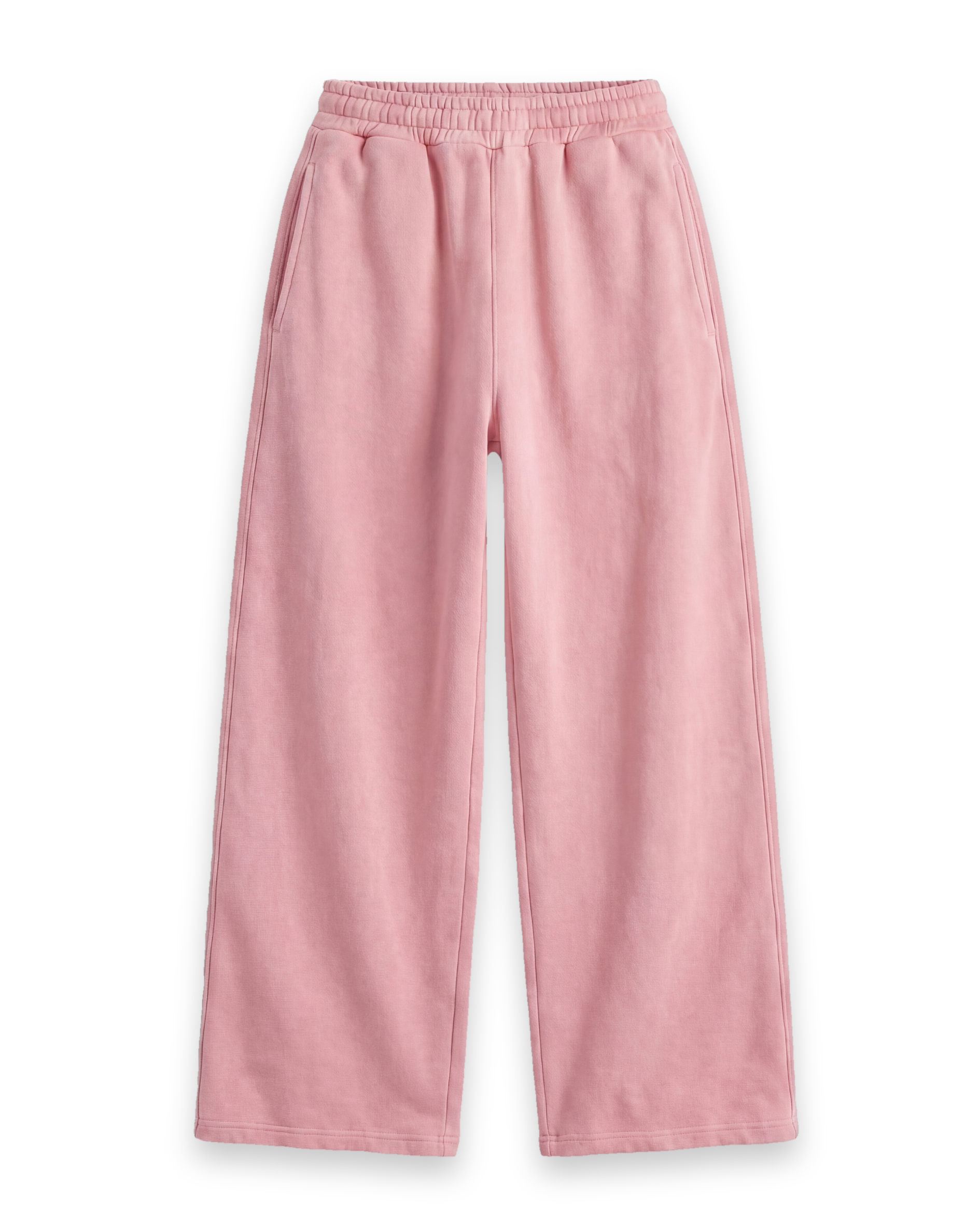 Acid Wash Boxy Sweatpants Pink on white background