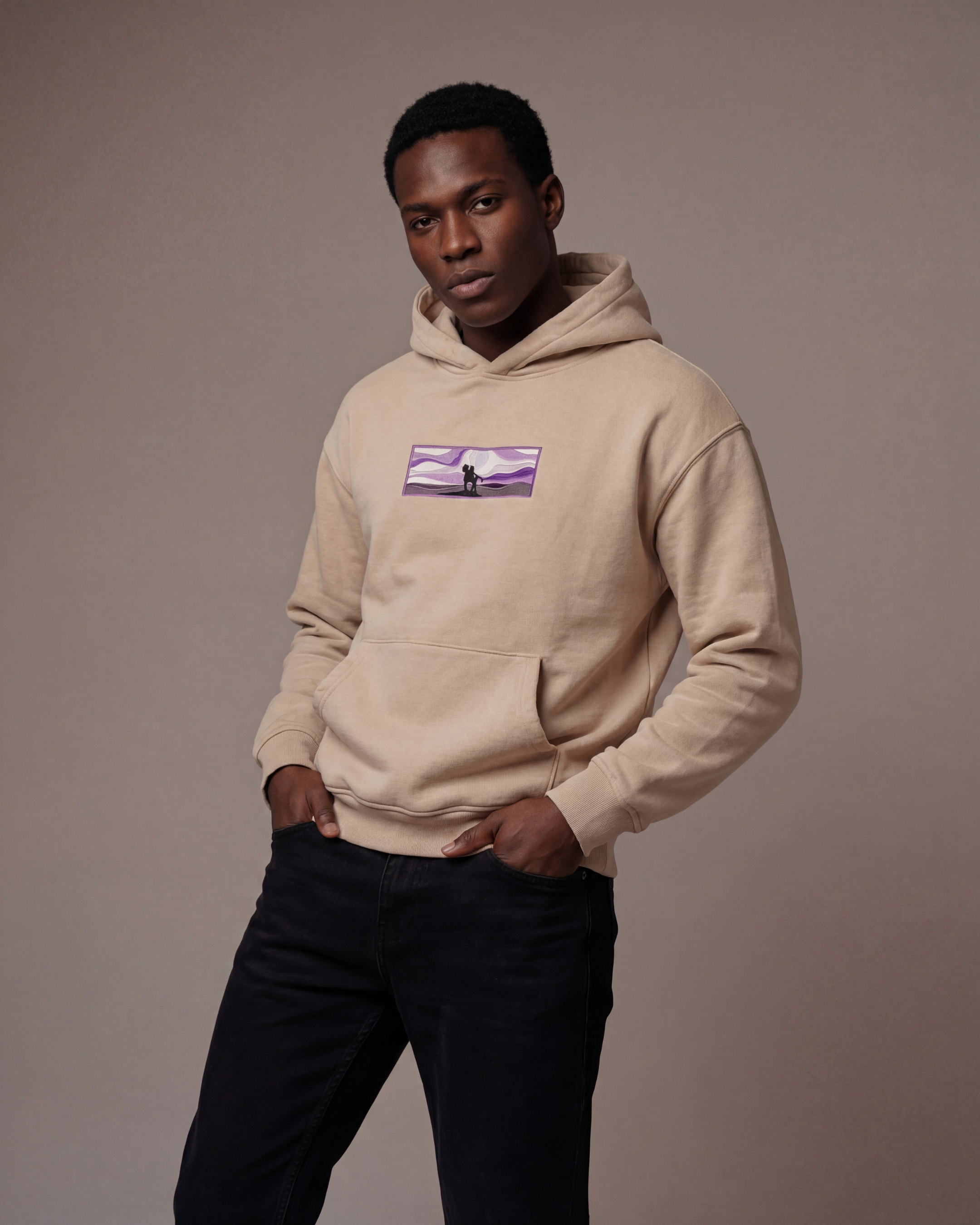 Purple Sunset Hoodie – Limited Edition Knight Graphic | Zoleado