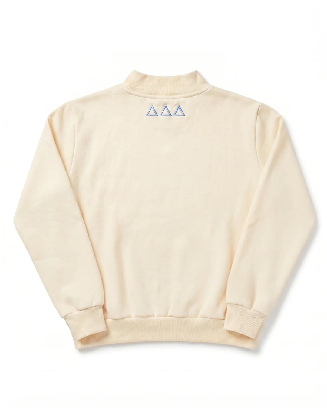 Tri Delta Mockneck Top back view - officially licensed Delta Delta Delta sweatshirt