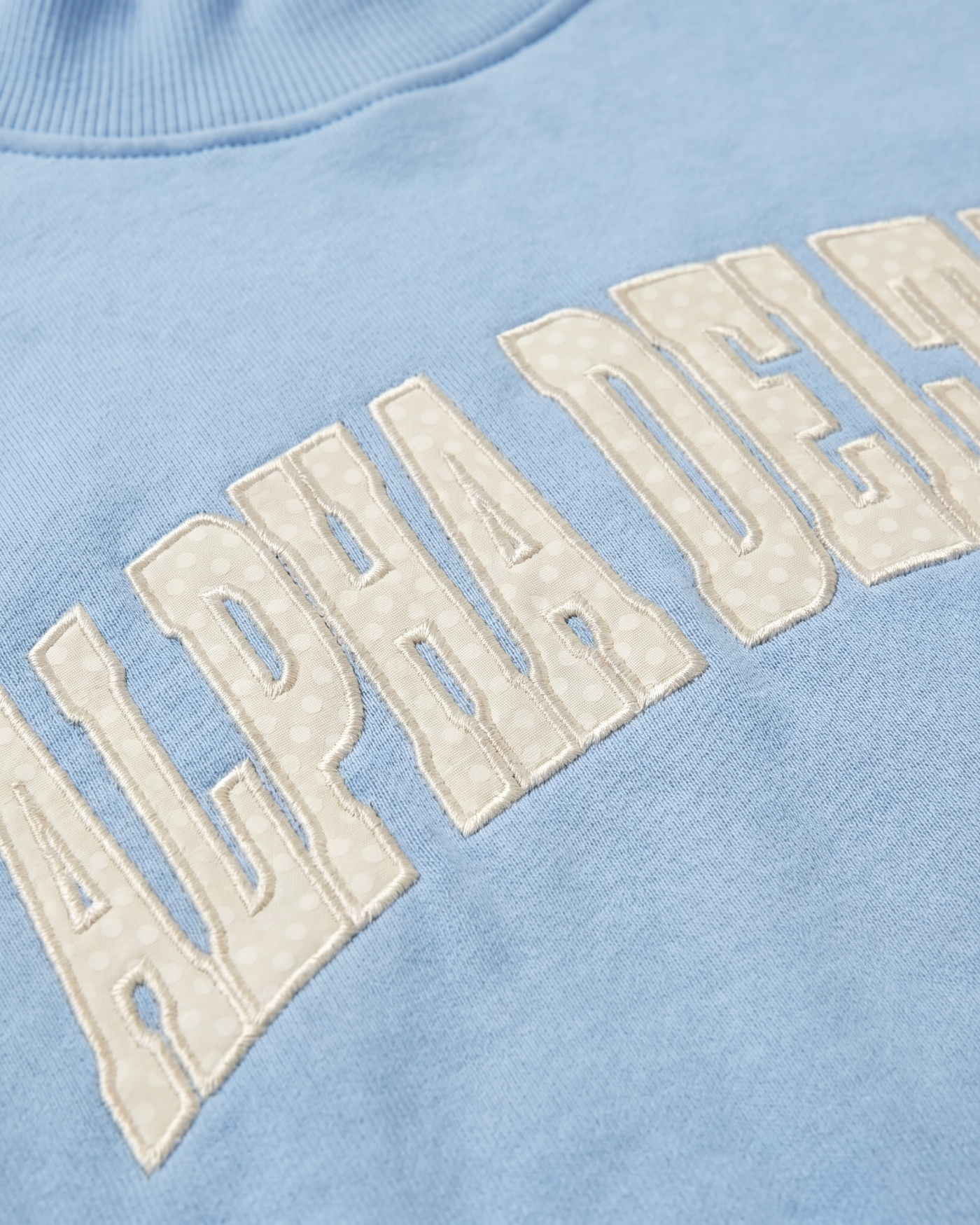 Alpha Delta Pi Mockneck Top worn by model, styled with matching shorts for game day