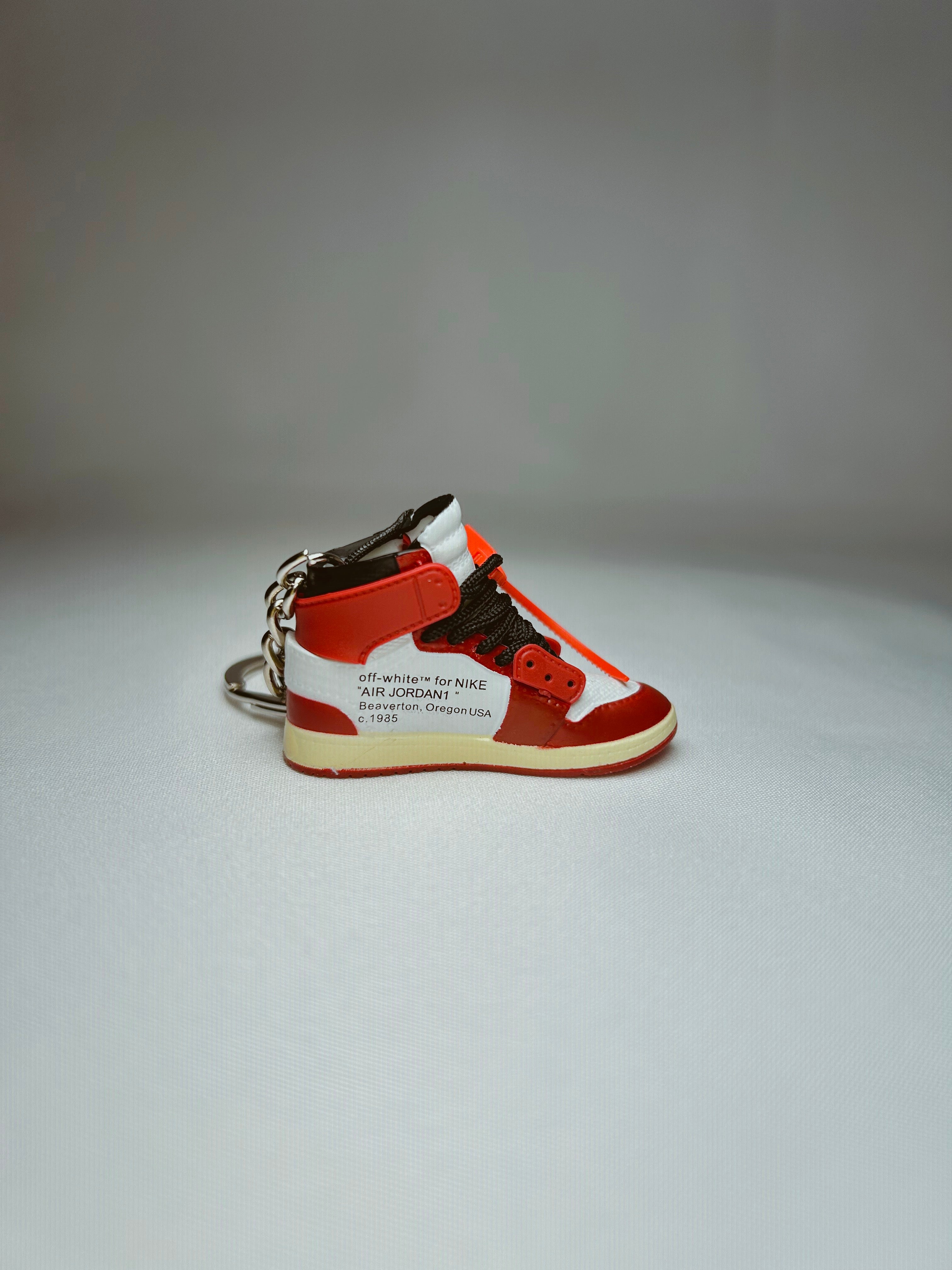 Jordan 1 Off White Chicago Keyring Shoe 3D Rubber