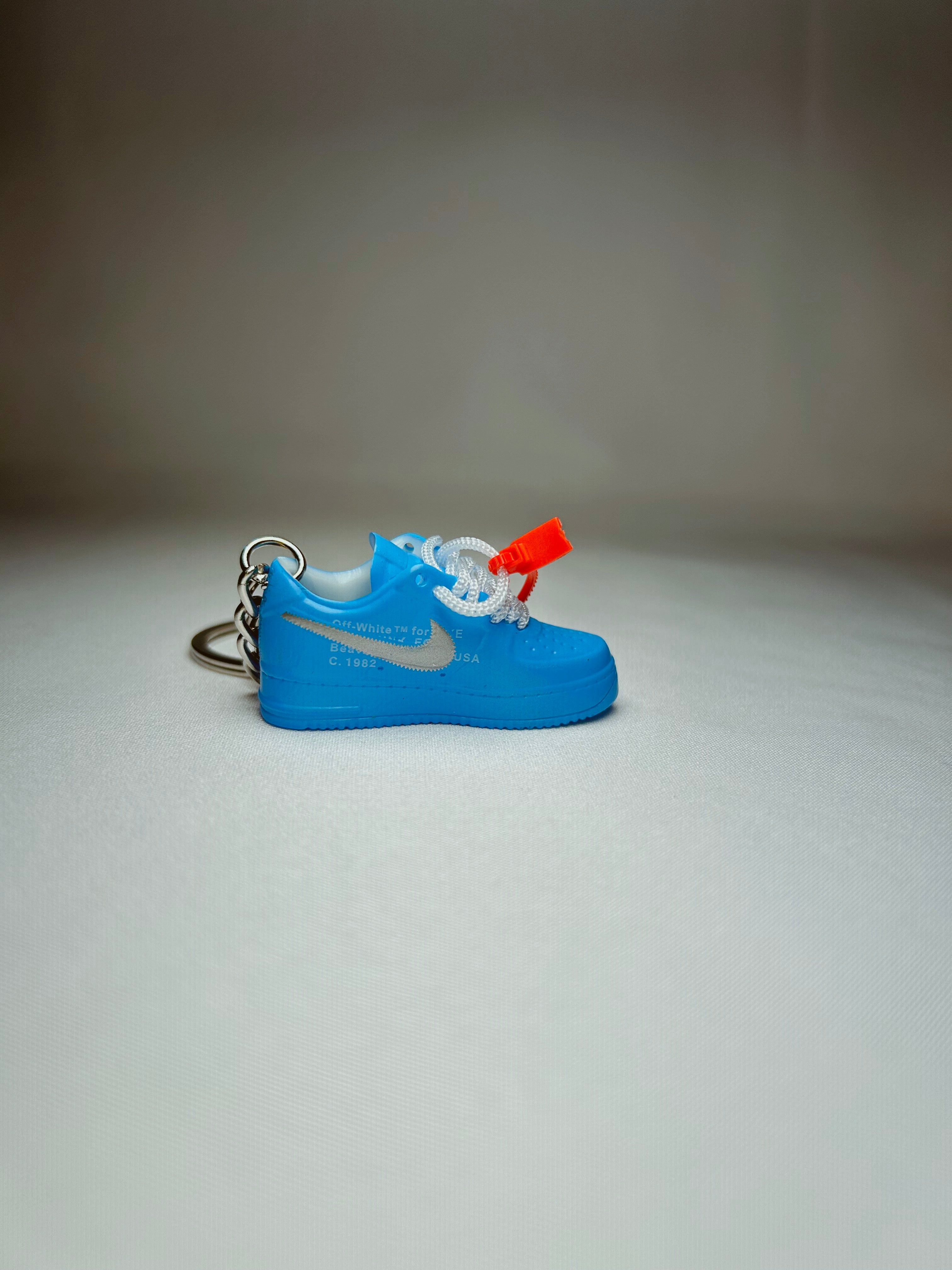 Air Force One Virgil MCA Uni Blue Mini Shoe Keychain 3D Rubber