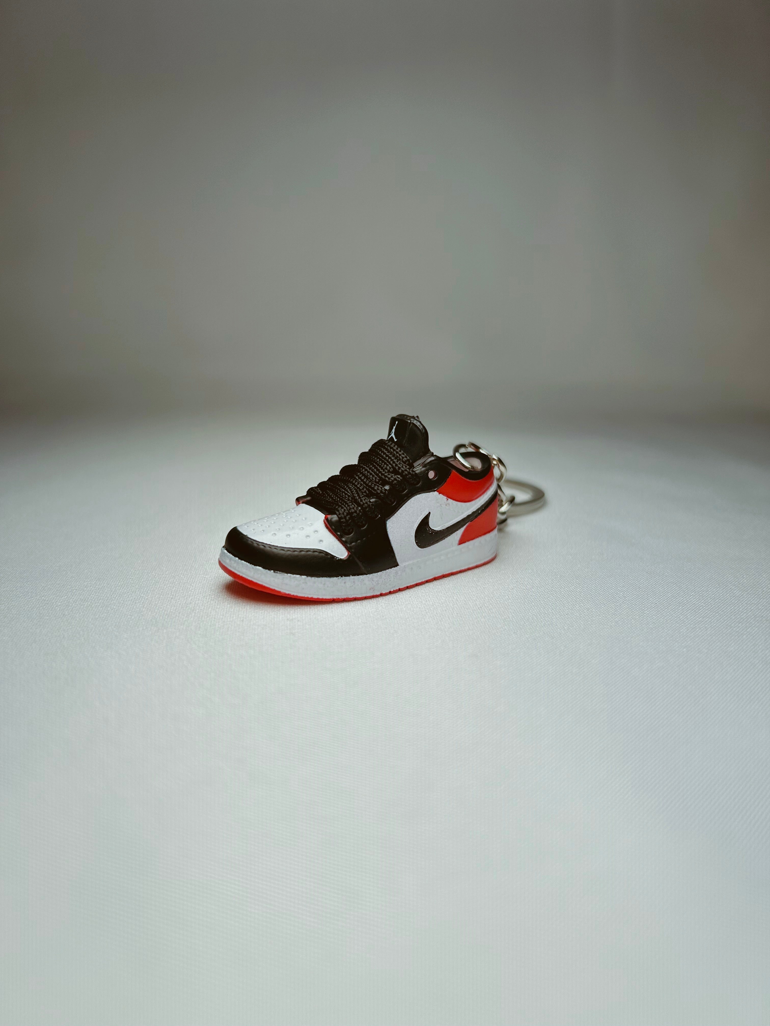 Air Jordan 1 Low Black Toe Mini Shoe Keychain 3D Rubber