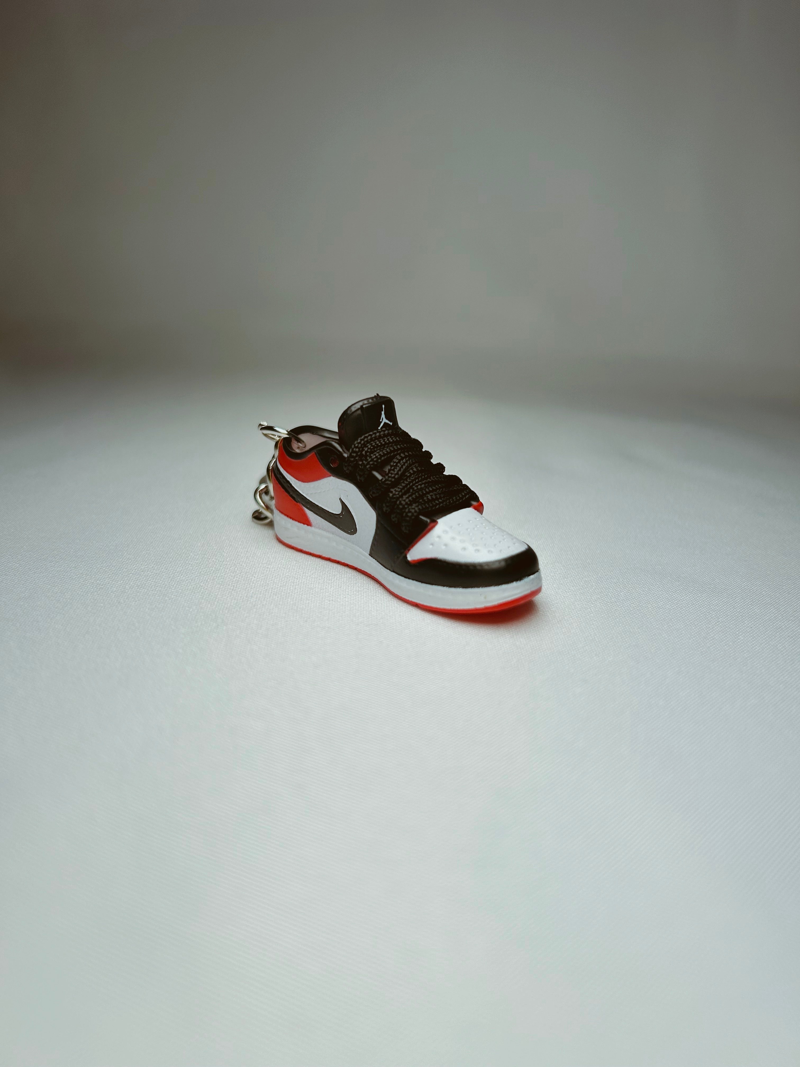 Air Jordan 1 Low Black Toe Mini Shoe Keychain 3D Rubber