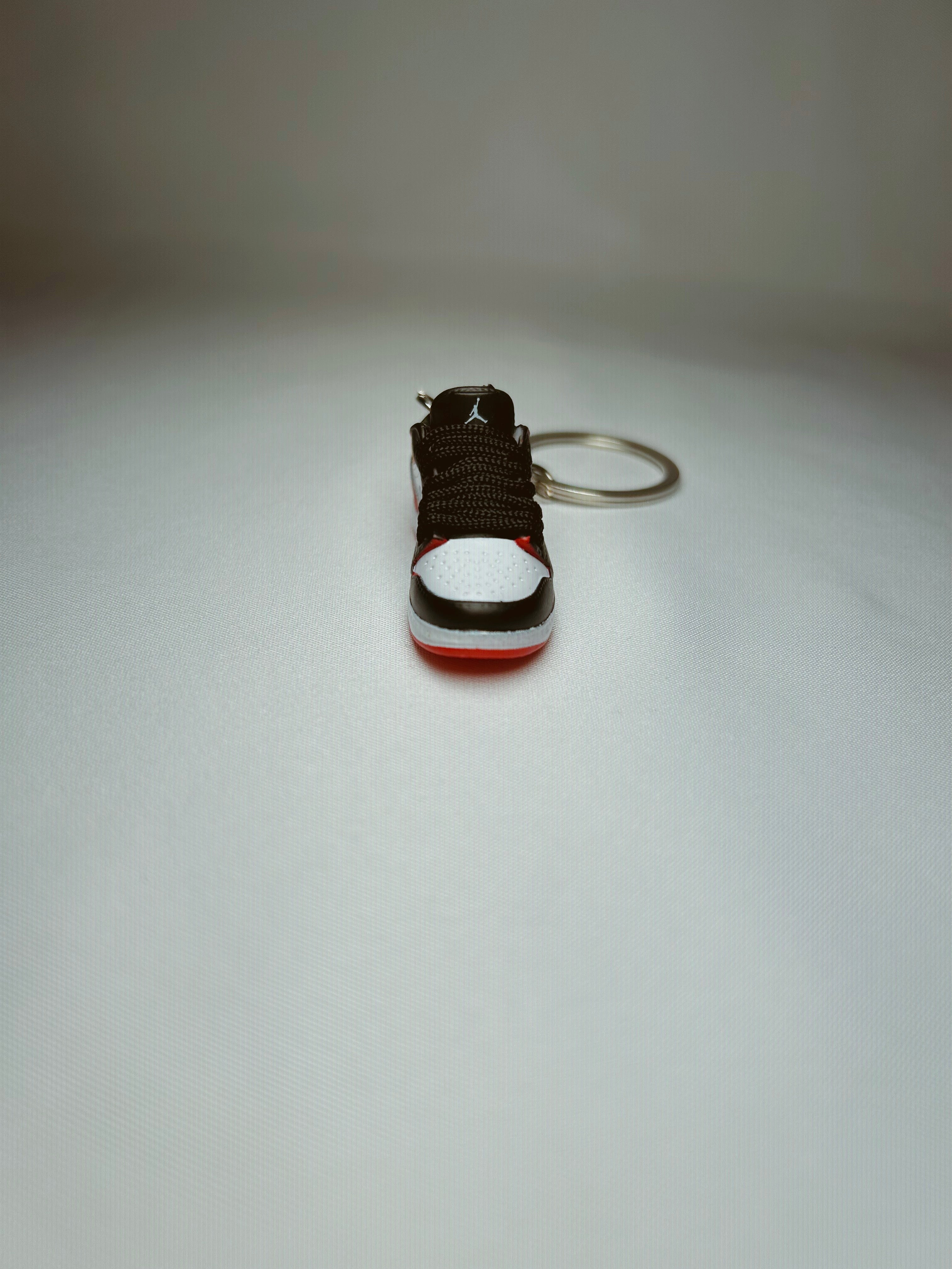 Air Jordan 1 Low Black Toe Mini Shoe Keychain 3D Rubber