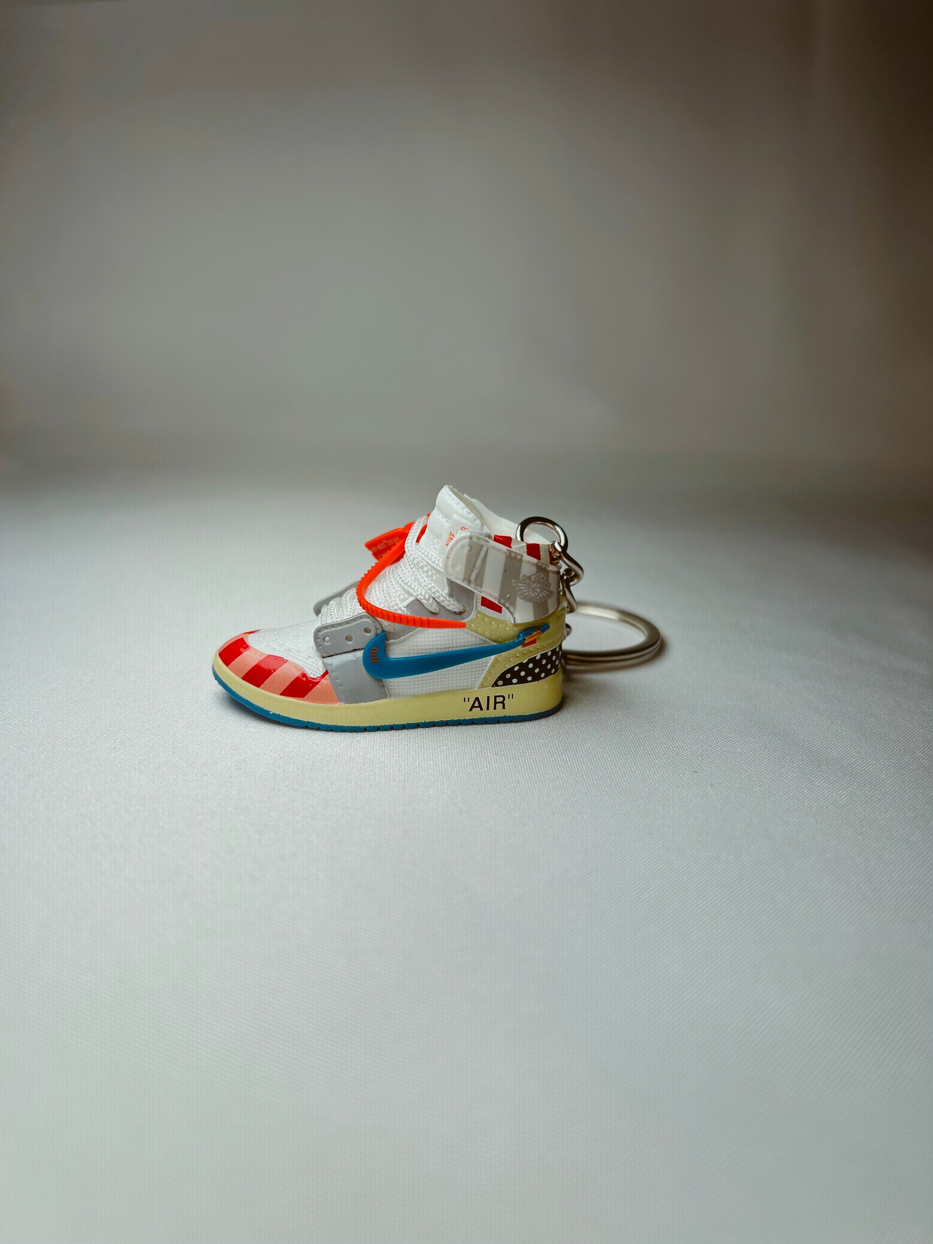 Nike Air Jordan 1 "Off White x Parra" Red/White/Blue Mini Shoe Sneaker