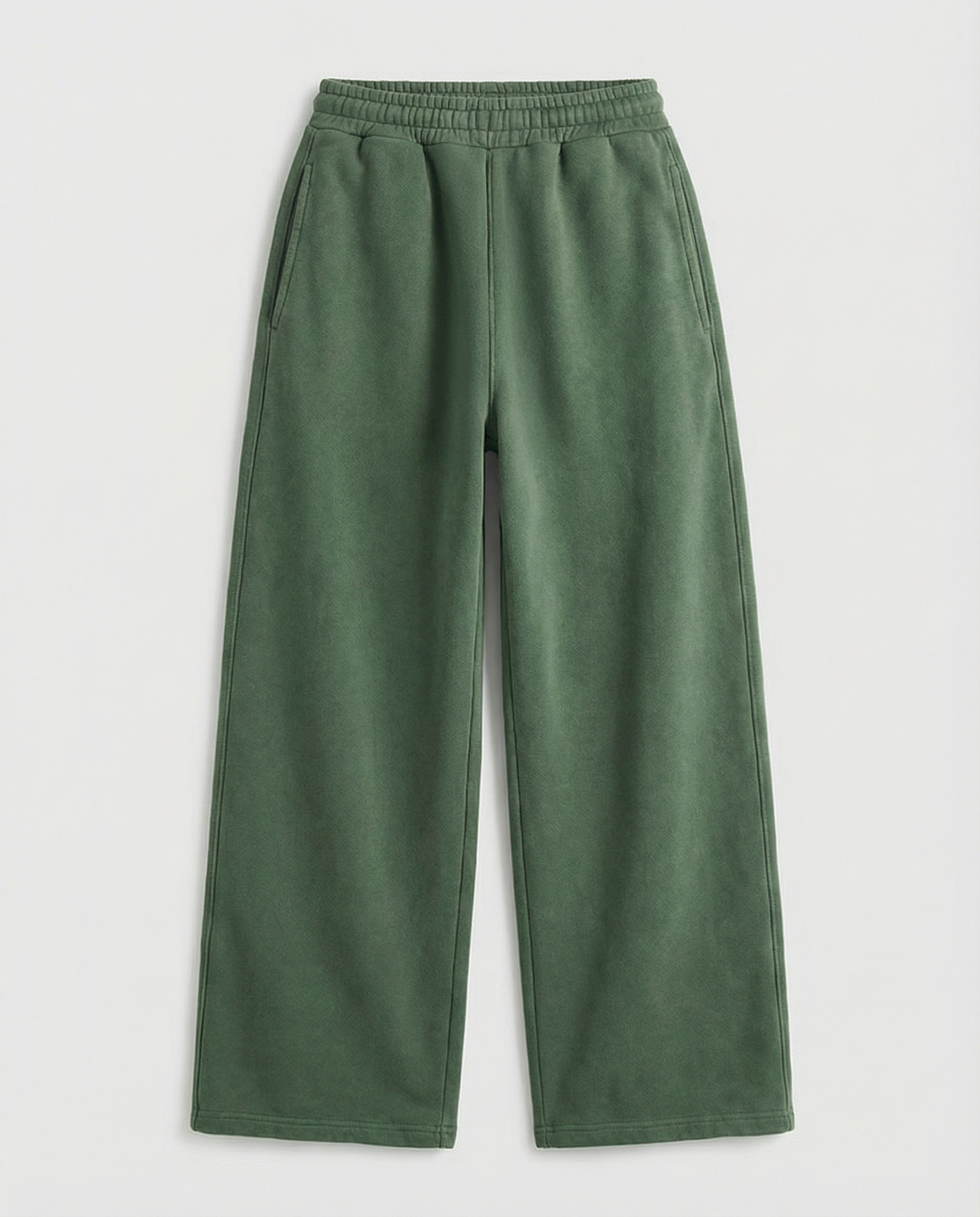 Green zoleado acid wash sweatpants on a white background