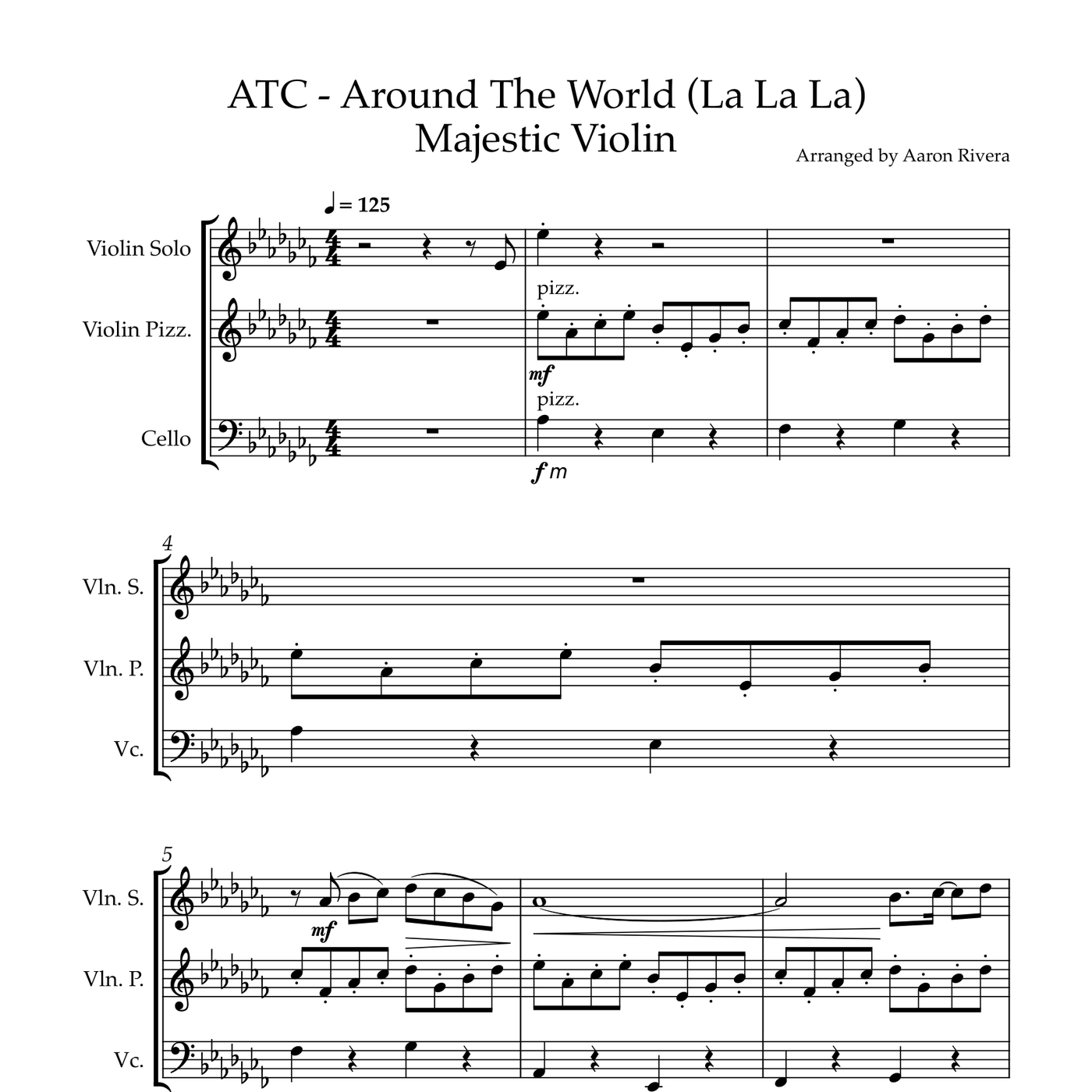 Around the World (La La La) — Full score, first page preview