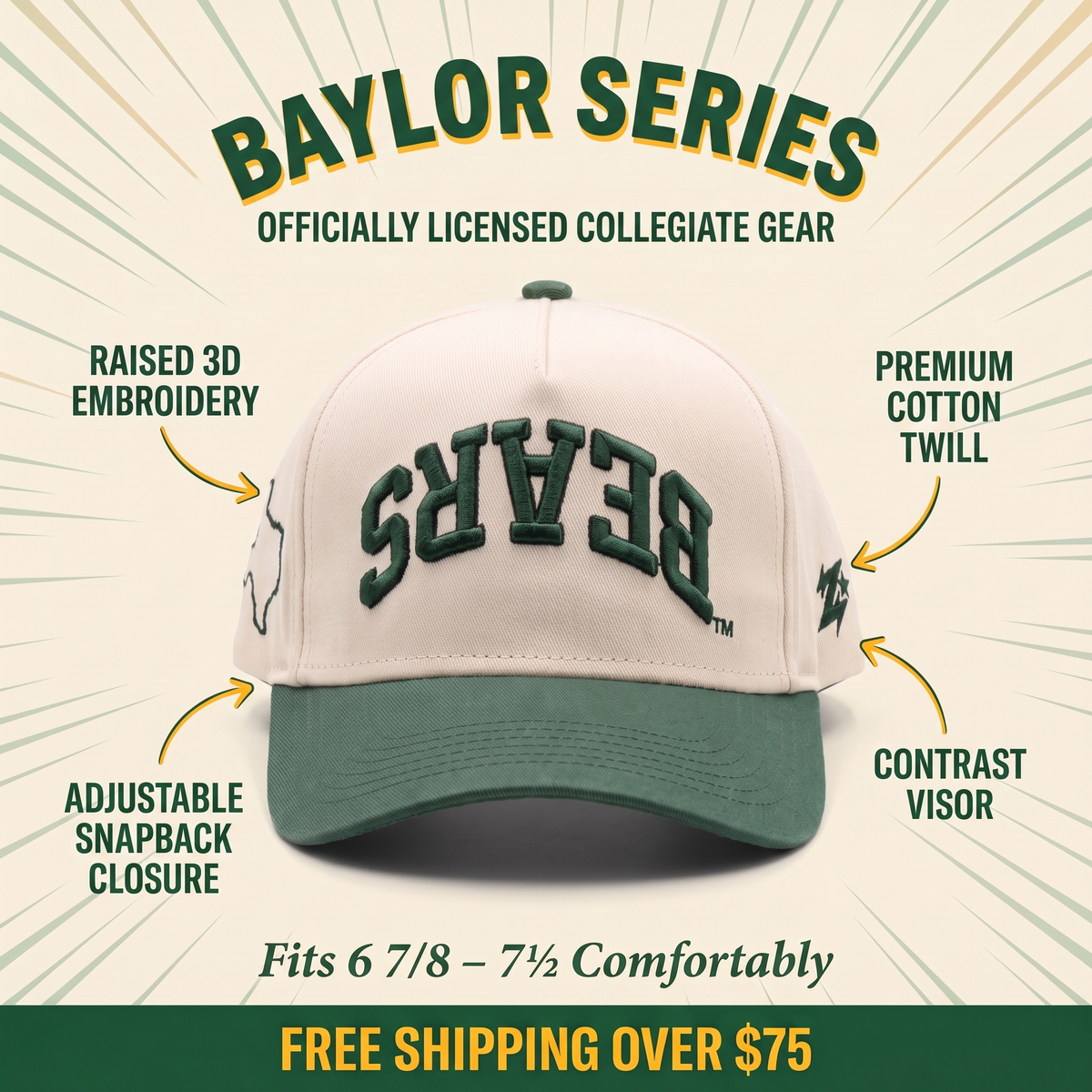 Baylor Upside Down Bears Hat