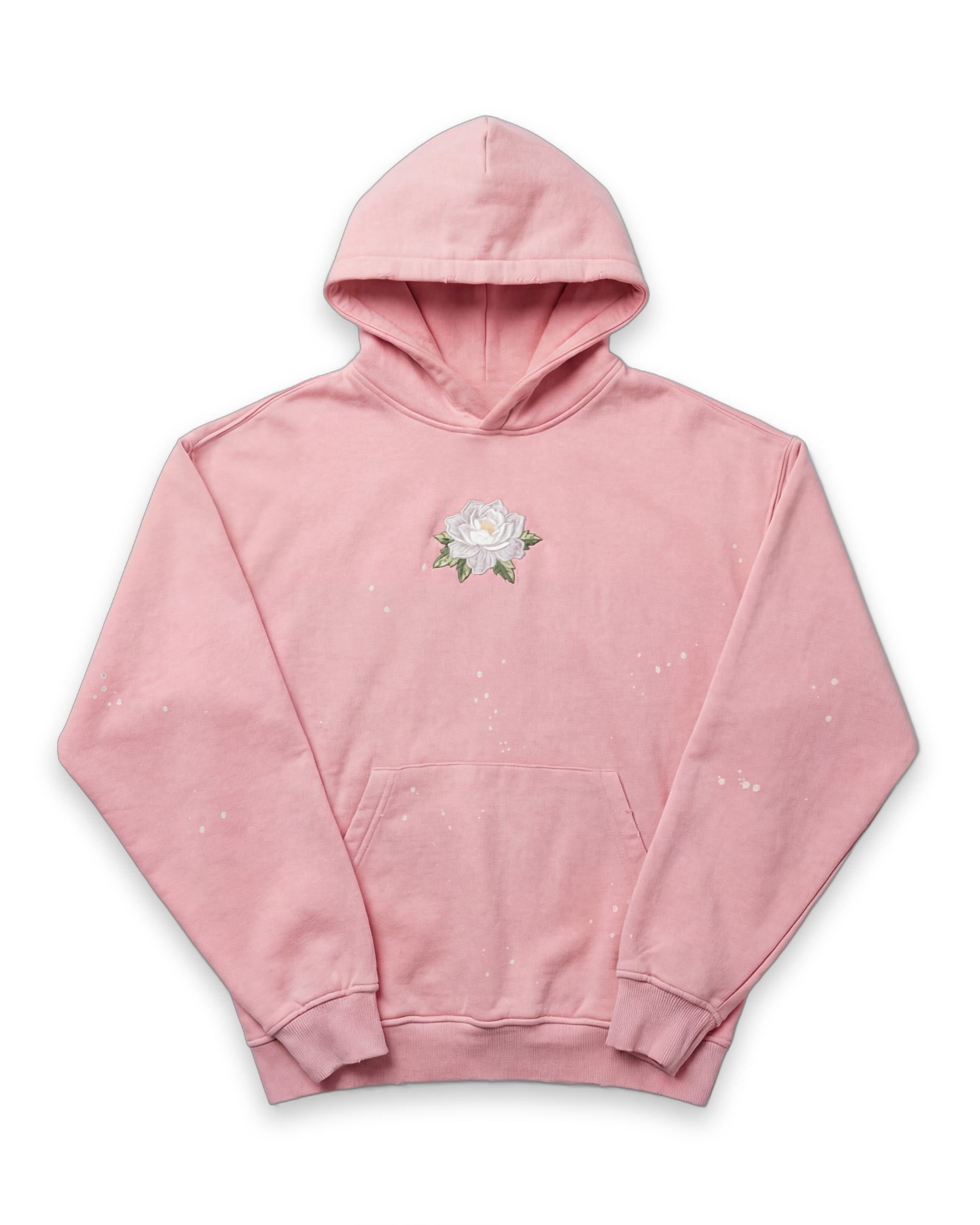 Camellia Flower Hoodie on white background