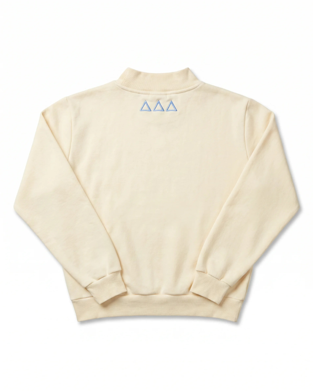 Tri Delta Mockneck Top detail