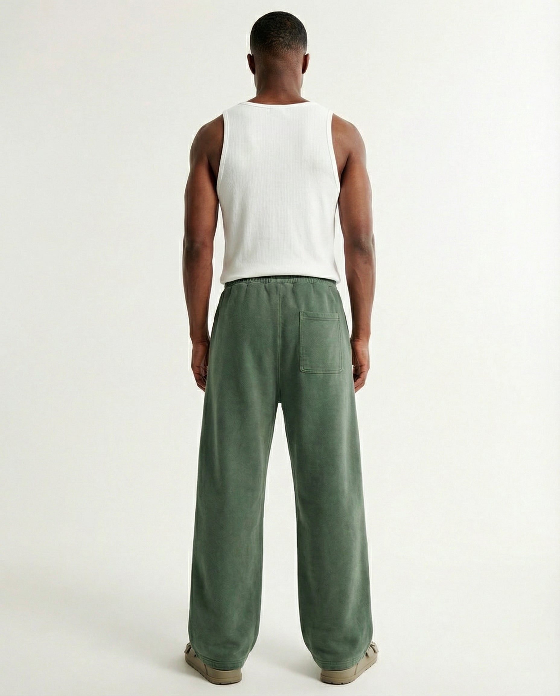 Zoleado heavyweight boxy sweatpants in forest acid wash