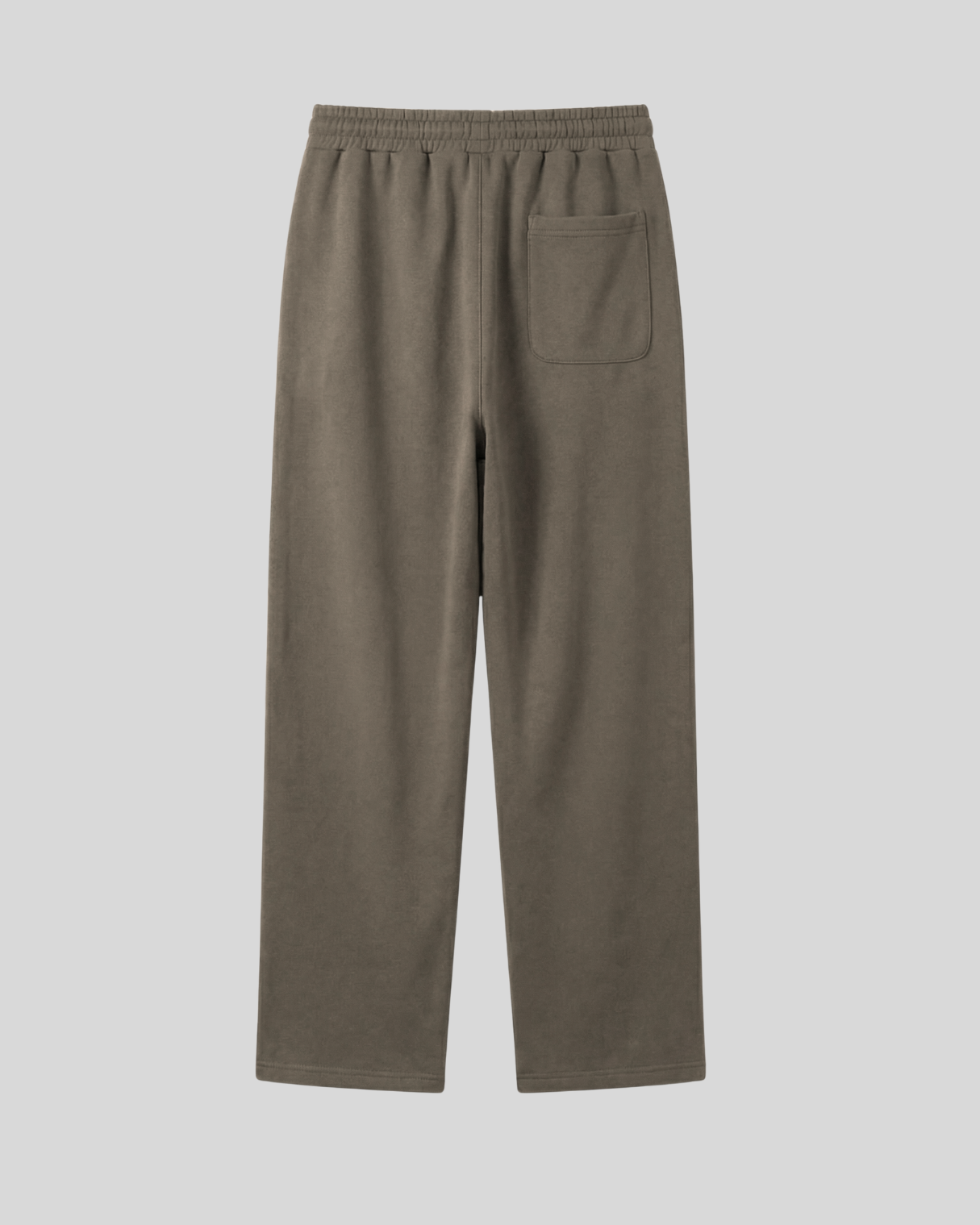 olive green sweatpants on a white background
