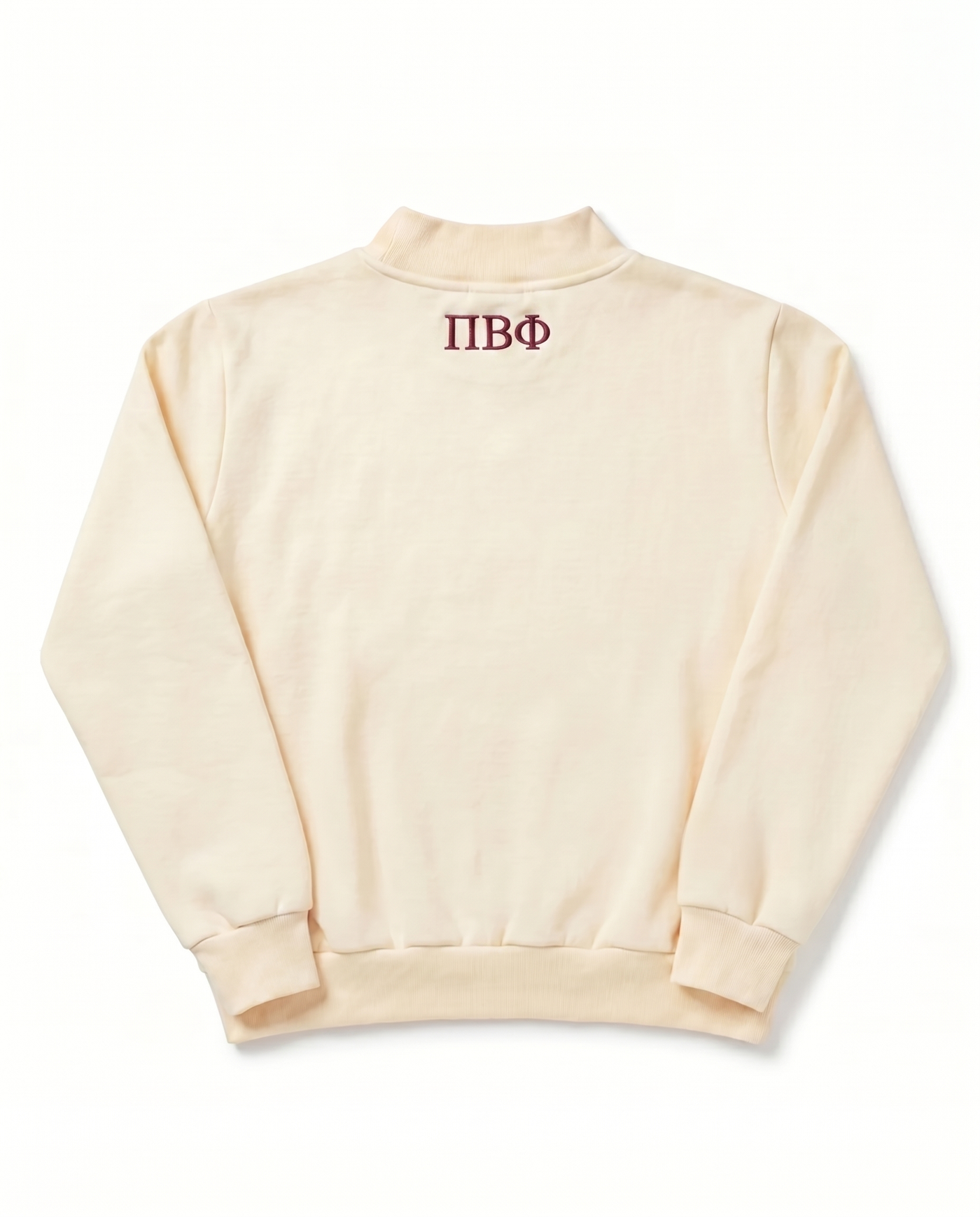 Pi Beta Phi Mockneck Top back view - officially licensed Pi Phi sweatshirt